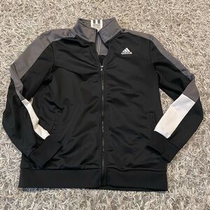 Adidas Black and Gray Zip-Up Jacket